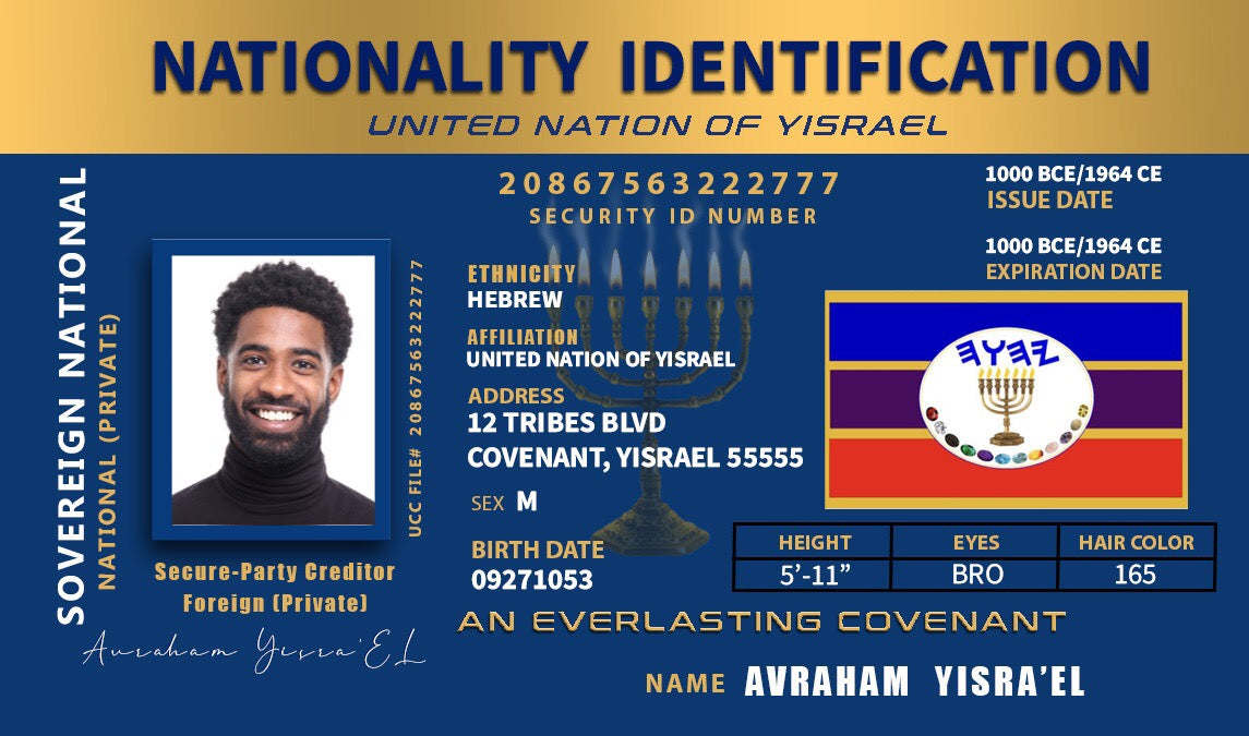 Blue Citizenship ID Card, Course & Flag image 0
